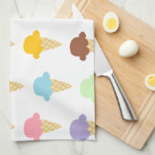 Bunte Eistüten Handtuch (Viertel Falte)