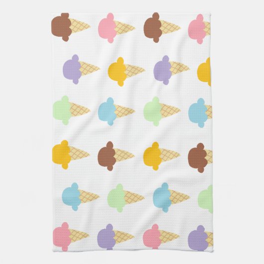 Bunte Eistüten Handtuch (Vertikal)