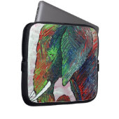 Bunte Elefant-Kunst Laptopschutzhülle (Vorne Rechts)