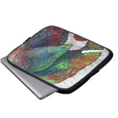 Bunte Elefant-Kunst Laptopschutzhülle (Vorne Knopf)