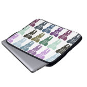 Bunte Elefanten Laptopschutzhülle (Vorne Knopf)