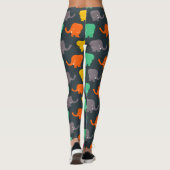 bunte Elefanten Leggings (Rückseite)