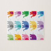 Bunte Elefanten Puzzle (Horizontal)