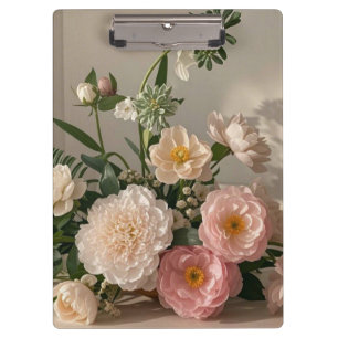 Bunte Elegante Blumen im Vintage-Stil Klemmbrett