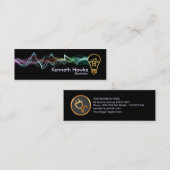 Bunte elektrische Gebührn-GoldZuhause-Birne Mini Visitenkarte (Vorne/Hinten)