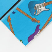 Bunte elektrische Gitarren des Namehimmelblaus Fleecedecke (Ecke)
