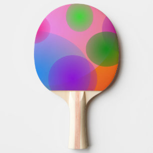 Bunte Ellipsen Tischtennis Schläger