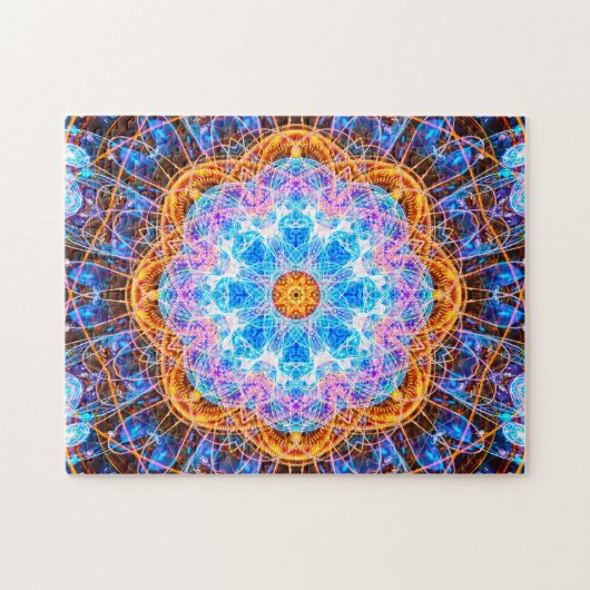 Bunte Energie-Mandala entspannendes | Puzzle (Horizontal)