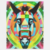 Bunte Esel-Geometrie-Kunst abstrakt Fleecedecke (Vorderseite)