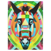 Bunte Esel-Geometrie-Kunst abstrakt Klemmbrett (Rückseite)