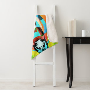 Bunte Esel-Geometrie-Kunst abstrakt Sherpadecke