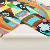 Bunte Esel-Geometrie-Kunst abstrakt Sherpadecke (3/4)