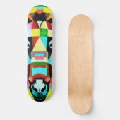 Bunte Esel-Geometrie-Kunst abstrakt Skateboard (Vorderseite)