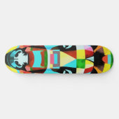 Bunte Esel-Geometrie-Kunst abstrakt Skateboard (Horizontal)