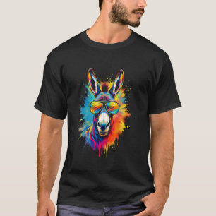Bunte Esel-Sonnenbrille T-Shirt