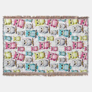 Bunte Eule Design  Decke