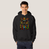 Bunte Eule Hoodie (Vorne ganz)