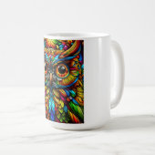 Bunte Eule Kaffeetasse (VorderseiteRechts)