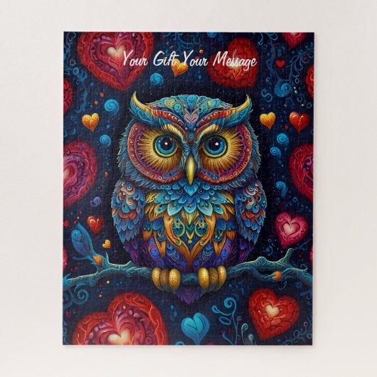 Bunte Eule Puzzle (Vertikal)