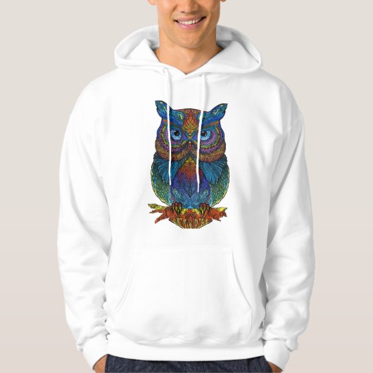 Bunte Eulen-Hoodie Hoodie (Vorderseite)