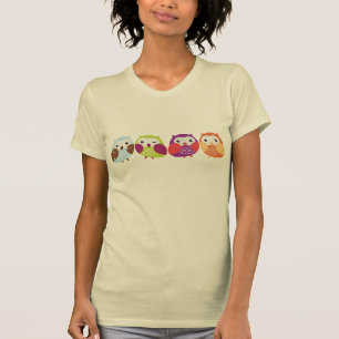 Bunte Eulen T-Shirt