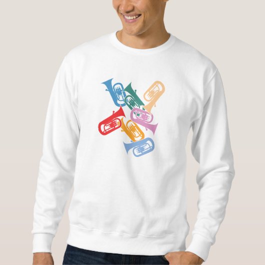 Bunte Euphoniums Sweatshirt (Vorderseite)
