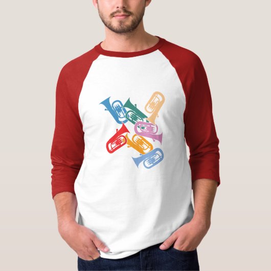 Bunte Euphoniums T-Shirt (Vorderseite)