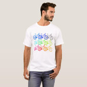 Bunte Fahrräder Fahrrad Geschenk T-Shirt (Vorne ganz)