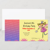 Bunte Fairy Birthday Party Einladung (Vorne/Hinten)