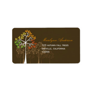 Bunte Fall-Baum-Herbst-Brown-Adressen-Etiketten Adressaufkleber