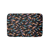 Bunte fallende Federkunst - Boho-Grafikdruck Badematte (Vorderseite)