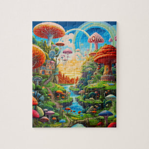 Bunte Fantasie Magie Surreal Land Puzzle