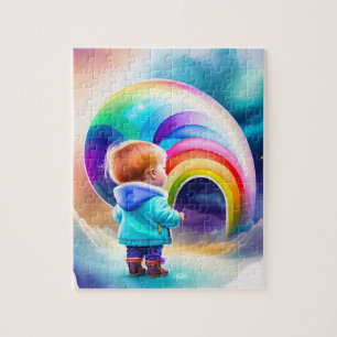 Bunte Fantasie Welt Regenbogen Kleines Kind Puzzle