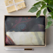 Bunte Fantasiekatze Seidenpapier (Geschenk)