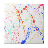 Bunte Farbe Splats Fliese (Vorderseite)