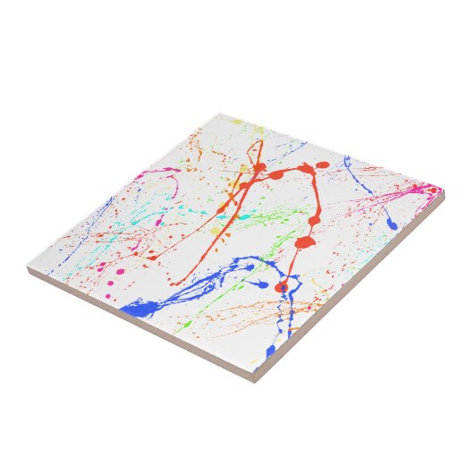 Bunte Farbe Splats Fliese (Seite)