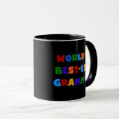 Bunte Farben Weltbeste Oma Geschenke Tasse (VorderseiteRechts)