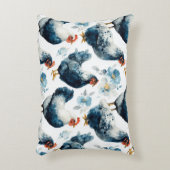 Bunte Farm-Hähne und Hennen  Dekokissen (Vorderseite(Vertikal))