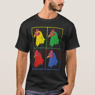 Bunte Farm Tier Geflügel Vogel Farmer Küken T-Shirt