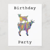 Bunte Farmziegen 12. Geburtstagsparty Haushalt (Rückseite)