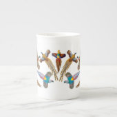 Bunte Fasan-Knochen-China-Tasse Porzellantasse (Vorderseite)