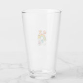 Bunte Faultiere mit einem Regenbogen Kawaii Faulti Glas (Rückseite)