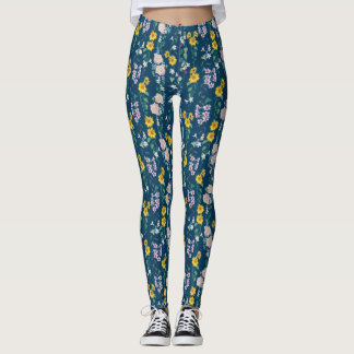 Bunte, feine Blumengymnastik Yoga Leggings