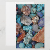 Bunte Felsen, Steine, Kieselentwurf Briefpapier (Vorne/Hinten)
