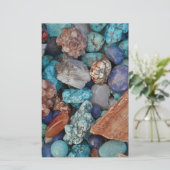 Bunte Felsen, Steine, Kieselentwurf Briefpapier (Stehend Vorderseite)