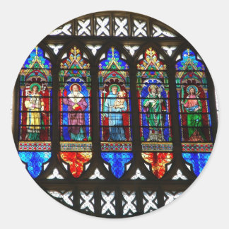 Bunte Fenster aus Saint Anthony Runder Aufkleber