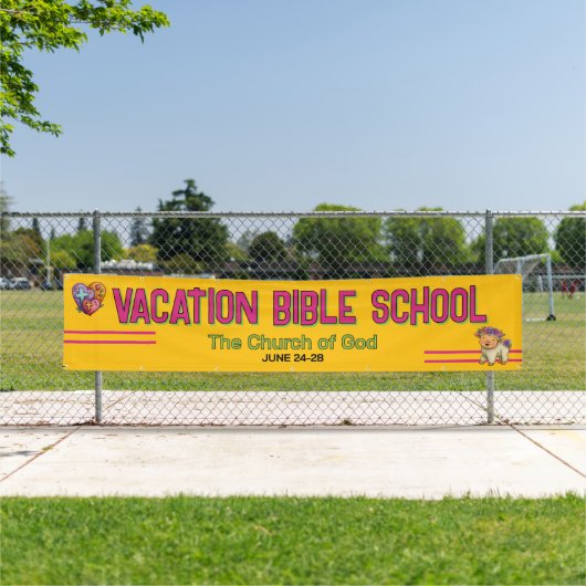 Bunte Ferienbibelschule-Kirchenbanner Banner (Insitu)