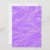 Bunte, fette Blumenblüten Gold-Engagement-Partei Einladung (Rückseite)