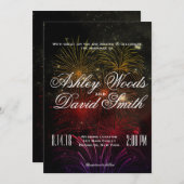 Bunte Feuerwerke, die Einladung Wedding sind (Vorne/Hinten)