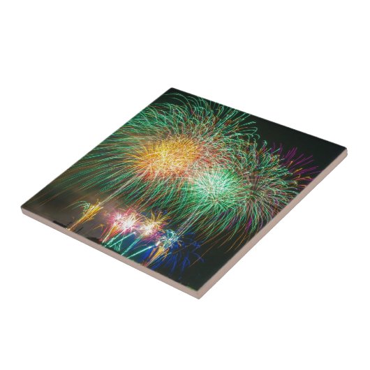 Bunte Feuerwerke Fliese (Seite)